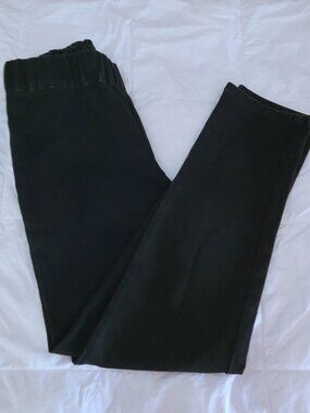 Soft Surroundings Black Slim-Leg Pull-On Jeans M